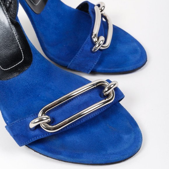 Balenciaga Electric Blue Suede Sandals - Picture 7 of 11